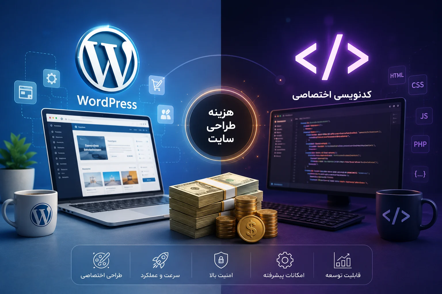 طراحی سایت اختصاصی یا وردپرس؟ کدام انتخاب برای کسب‌وکار شما بهتر است؟
